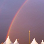 arcobaleno sul villaggio