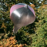 mongolfiera tra le piante